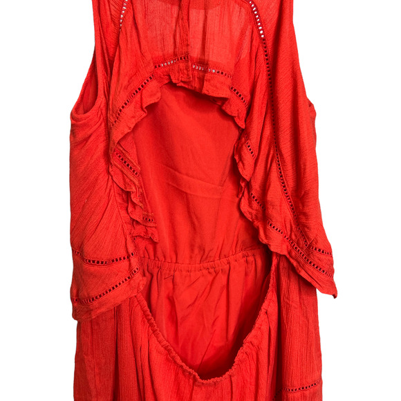Lovers + Friends Women's Sunkissed Mini Dress Orange Open Back Spaghetti Strap S - Picture 3 of 9